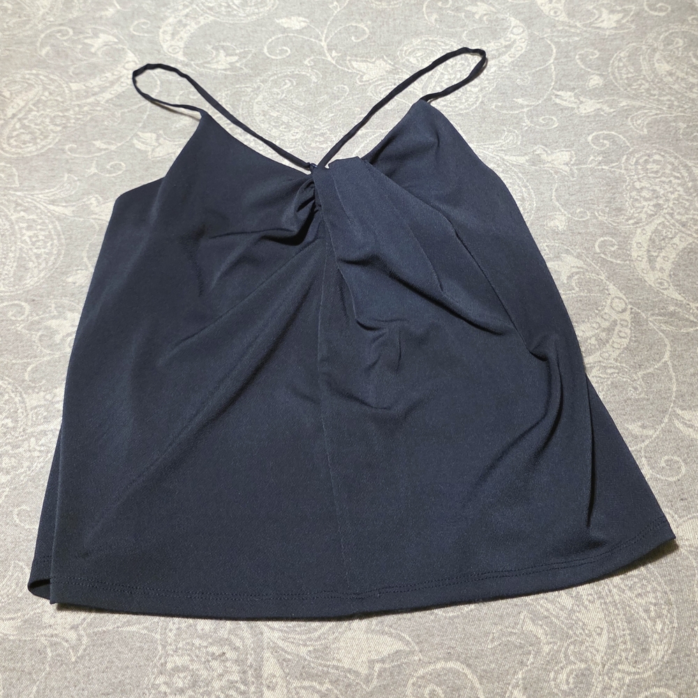 Banana Republic Navy Front Knot Tank (Size S)